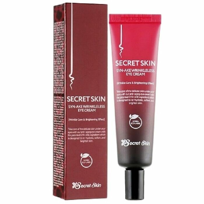 Secret Skin Крем для кожи вокруг глаз со змеиным пептидом Syn-Ake 30 мл Syn-ake Wrinkleless Eye Cream