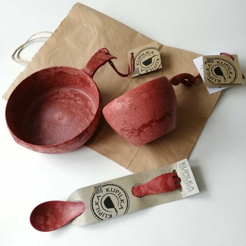 Посуда Kupilka 55 и 37 и Spork 225 Set Cranberry крафт пакет набор kupilka set 55