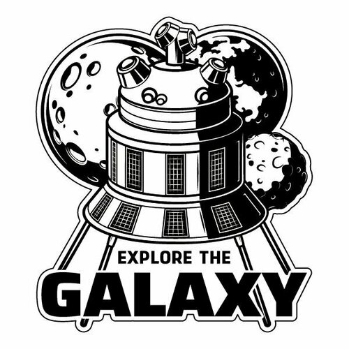 Наклейка Explore The Galaxy / Исследуйте Галактику 13х15 см