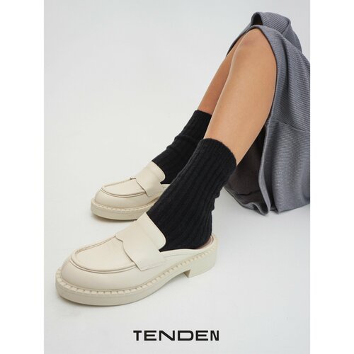 фото Носки tenden, комплект, 2 пары, размер 36-39, черный/молочный