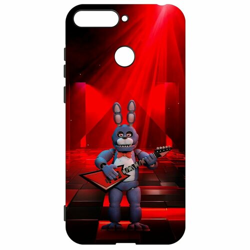 Чехол-накладка Krutoff Soft Case фнаф (FNAF) - Бонни с гитарой для Huawei Y6 Prime (2018) черный чехол накладка krutoff soft case фнаф fnaf бонни с гитарой для huawei mate 60 черный