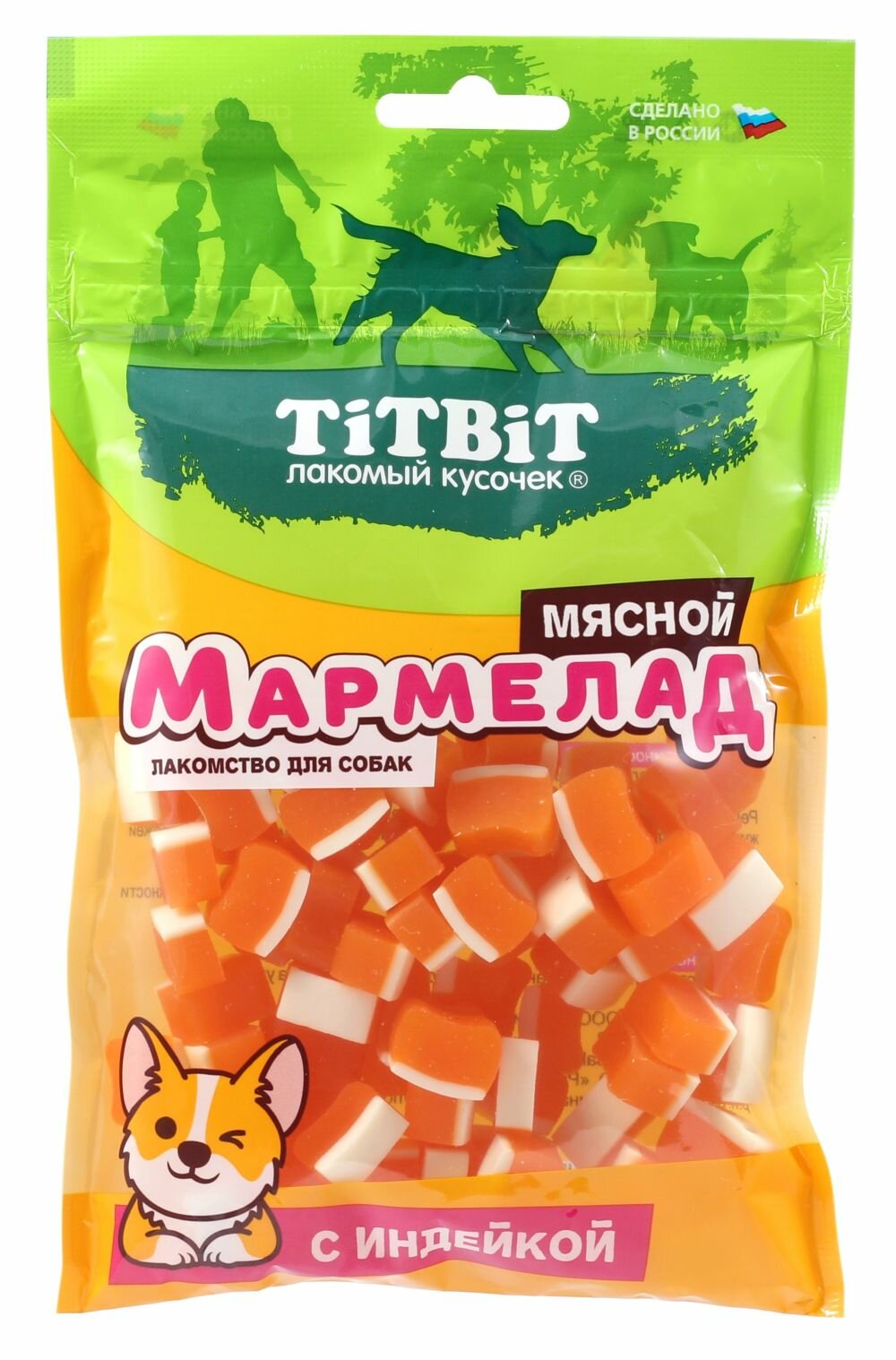 Титбит 026205 Лакомство д/собак Мармелад мясной с Индейкой 120г