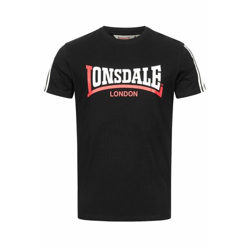 Футболка LONSDALE, размер L, черный, красный футболка lonsdale размер l черный