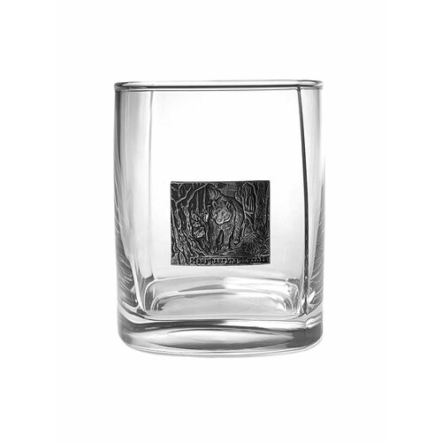 Подарочный стакан с накладкой Охота Медведь