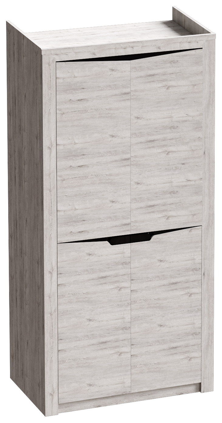 Шкаф с полками дуб бонифаций/Кофе 2 дв. 106х55х220
