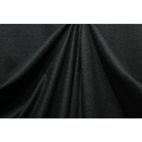 Ткань Шерсть костюмная чёрная, ш156см, 0,5 м