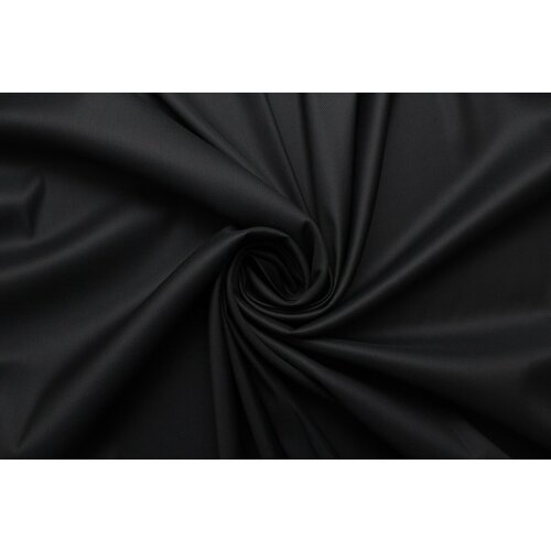 Ткань Шерсть стрейч костюмная Brioni чёрная с шёлком, ш146см, 0,5 м