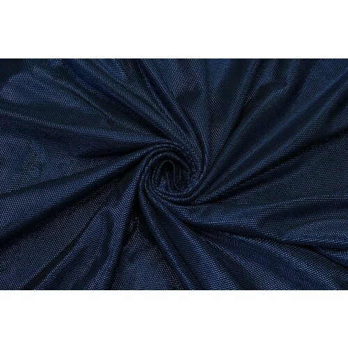 фото Ткань трикотаж стрейч cadena чёрный, перламутровый с узором «сетка» из ярко-синего люрекса, ш148см, 0,5 м