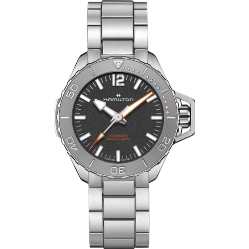 Наручные часы Hamilton Khaki Navy H77485130, черный, серебряный наручные часы hamilton khaki navy часы hamilton khaki navy scuba quartz h82221310 серебряный белый