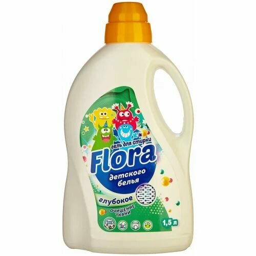 Стиральный порошок 1500мл Флора Детское , 6уп.