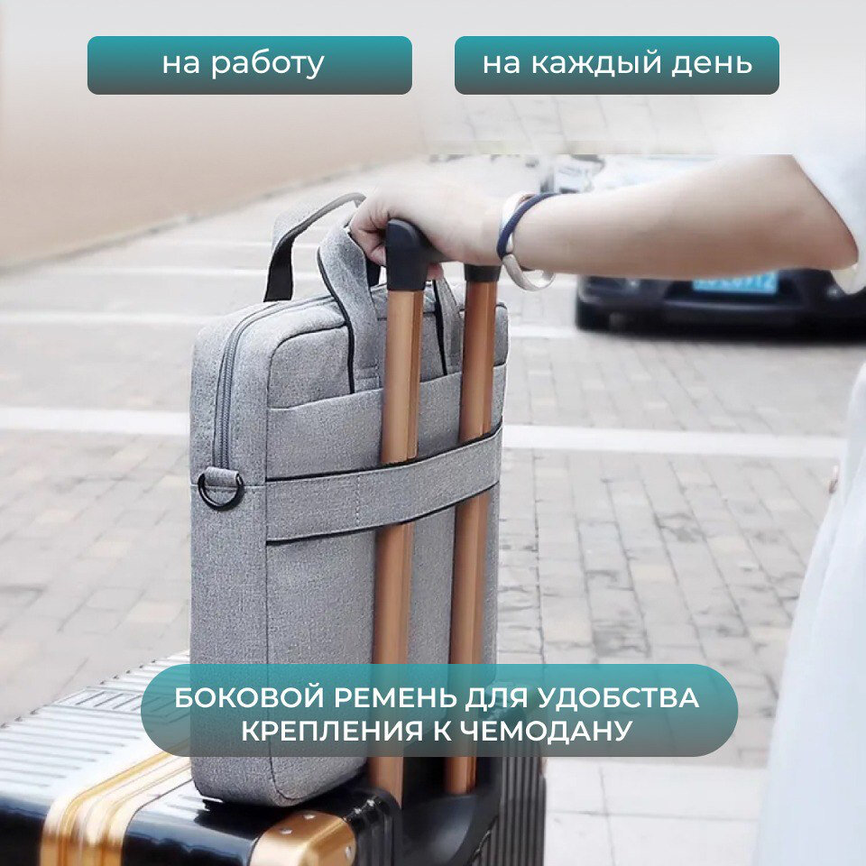 Защита Для Ноутбуков Xiaomi Сумка MARKINI, серая, ударопрочная, для ноутбука до 15.6", водонепроницаемая