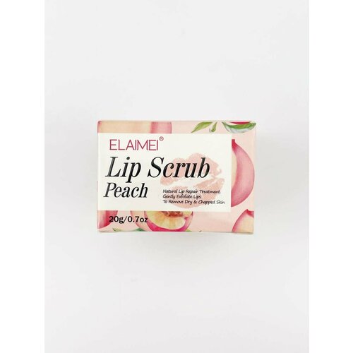 Elaimei Lip scrub peach сахарный скраб для губ на основе натуральных масел и витаминов для сухой кожи