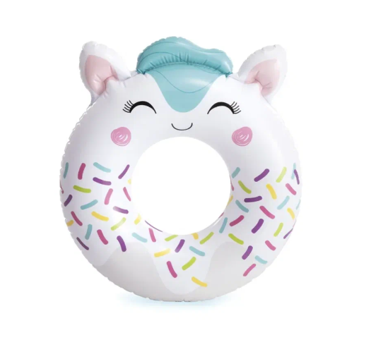 фото Круг надувной детский для плавания "Котенок" 91х76, от 8 лет, Intex 59266NP котенок