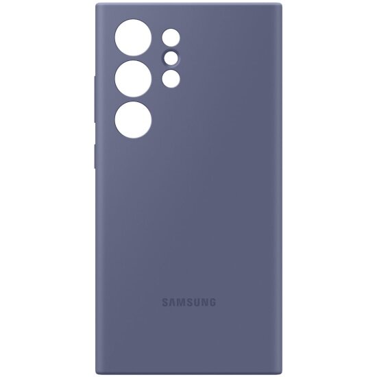 Чехол Samsung для Galaxy S24 Ultra, Silicone Case, фиолетовый (EF-PS928TVEGRU)