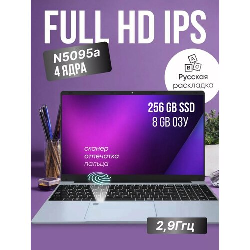 Ноутбук 156 IPS 4-Ядра RAM 8GB SSD 256GB M2 50000₽