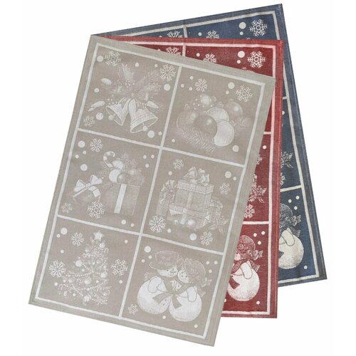 Набор новогодних подарочных полотенец Игрушки