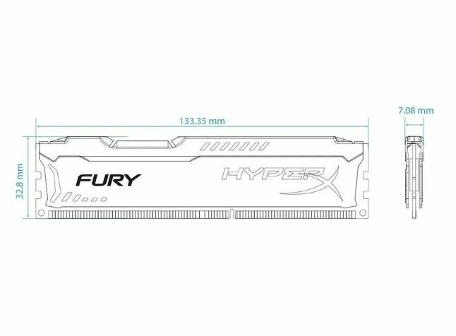 Оперативная память HyperX Kingston Fury DDR3 4 Gb 1333 MHz (HX313C9FB/4) белая