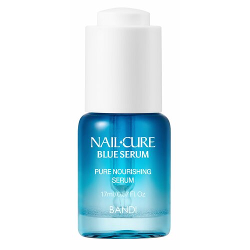 Сыворотка для ногтей BANDI Blue Serum, Мощь океана, питательная, 17 мл покрытие для укрепления ногтей bandi nail cure blue force мощь океана 14 мл