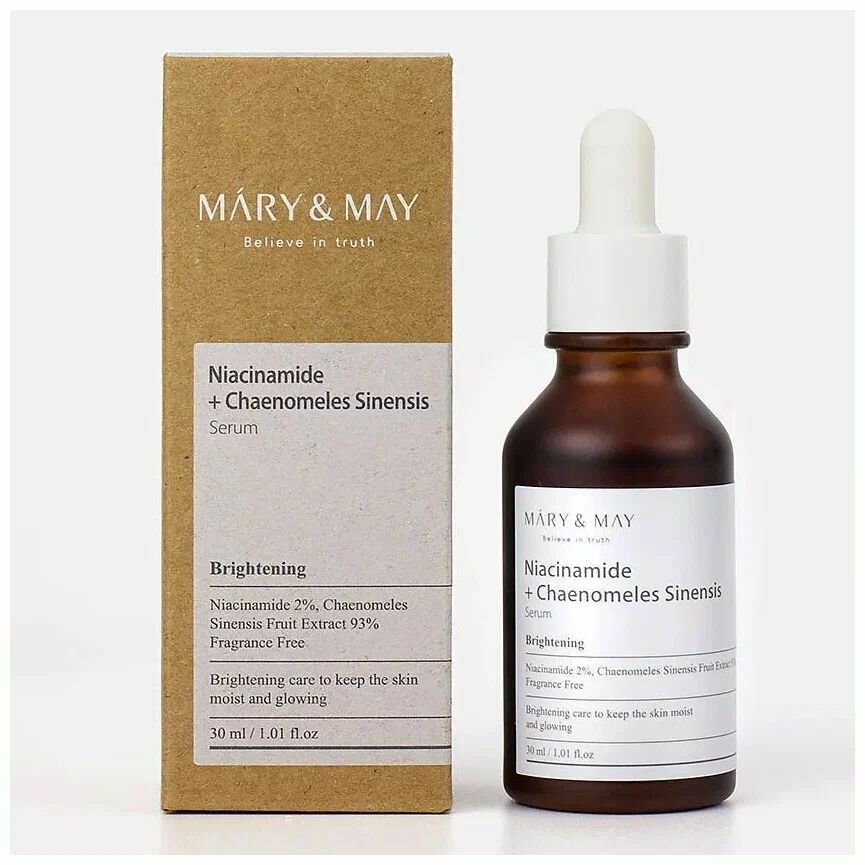 Сыворотка с ниацинамидом и экстрактом айвы | Mary&May Niacinamide + Chaenomeles Sinensis Serum 30ml