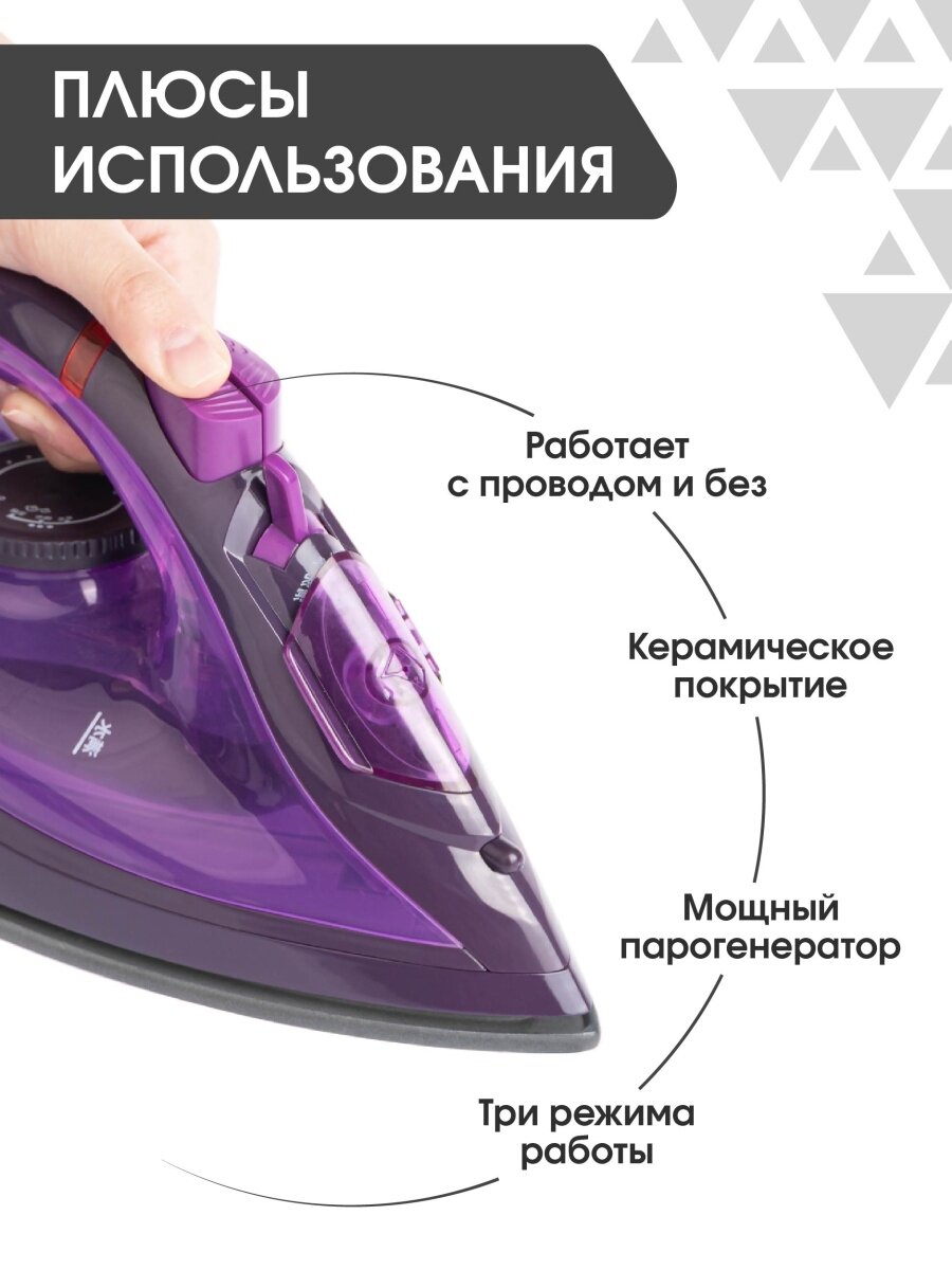 Беспроводной утюг Xiaomi Lofans Cordless Steam Iron (YD-012V) - фото №13