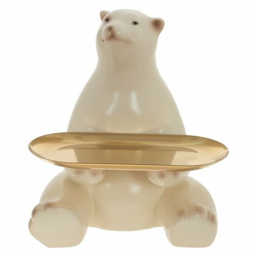 Подставка для украшений РЕМЕКО, Белый медведь, 17х21х18 см, белый