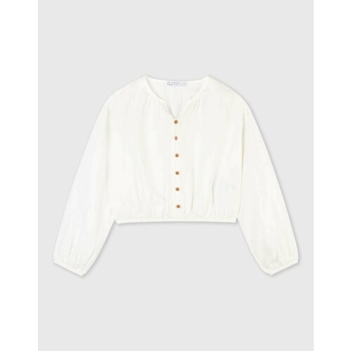 Блуза Gloria Jeans, размер 6-8л/122-128, белый пижама gloria jeans размер 6 8л 122 128 мультиколор