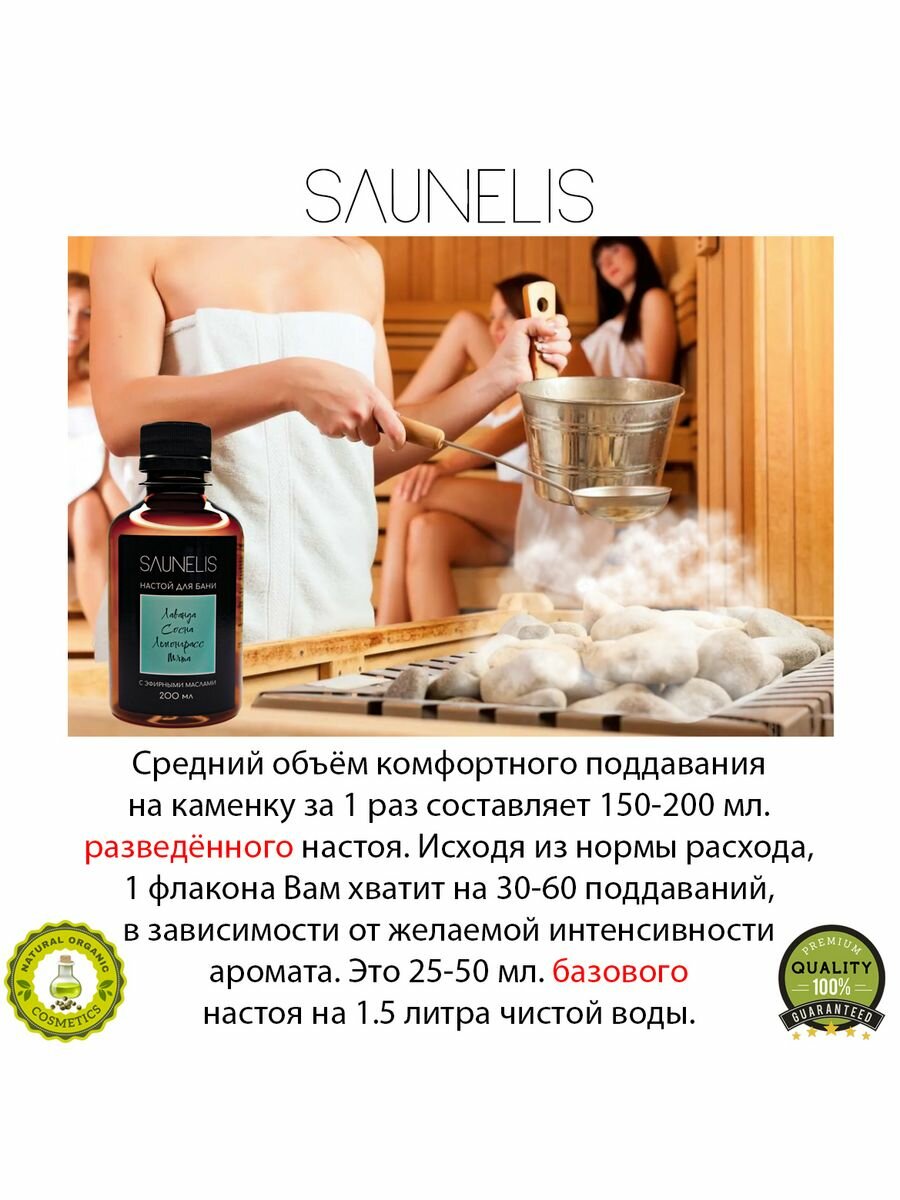 Ароматизаторы Для Бани, Сауны, Хамама Настой для бани с эфирными маслами 200 мл.