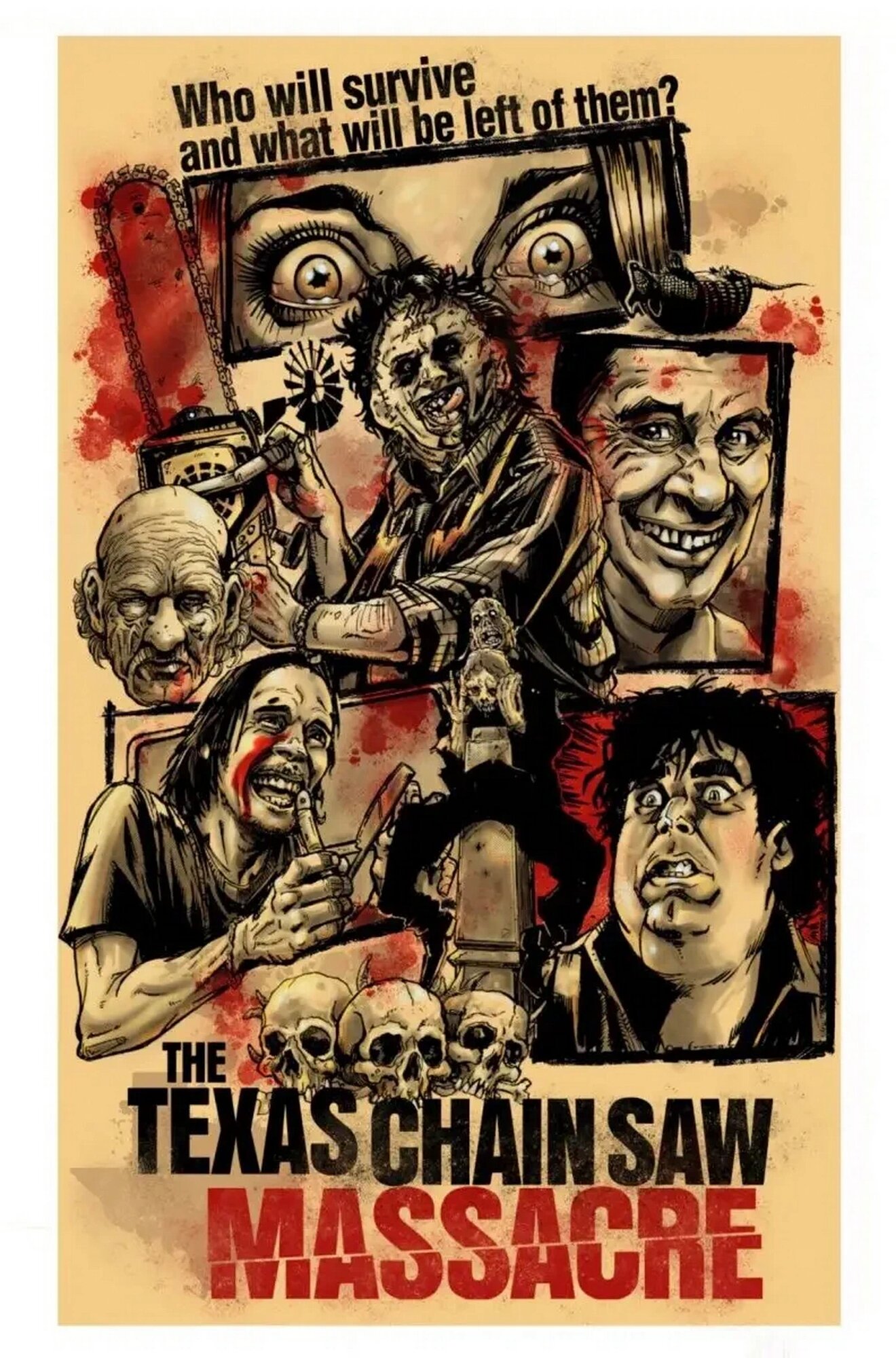 Плакат, постер The Texas Chain Saw Massacre. Техасская резня бензопилой кино на бумаге, размер 60х84см