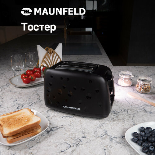 тостер maunfeld mft 847 wh Тостер MAUNFELD MFT-847BK, черный