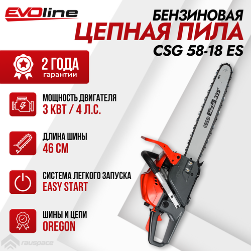 Пила бензиновая цепная EVOline CSG 58-18 ES