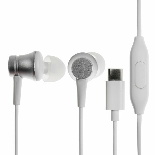 Наушники CB-53 проводные вакуумные микрофон 1 м Type-C белые 433₽