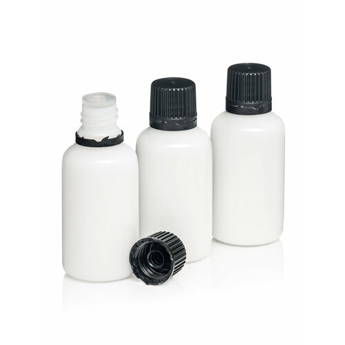 Дорожный флакон , 3 шт., 30 мл, белый, черный