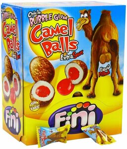 Жевательная резинка Fini Camel Balls с кислой начинкой 200 шт * 5 гр