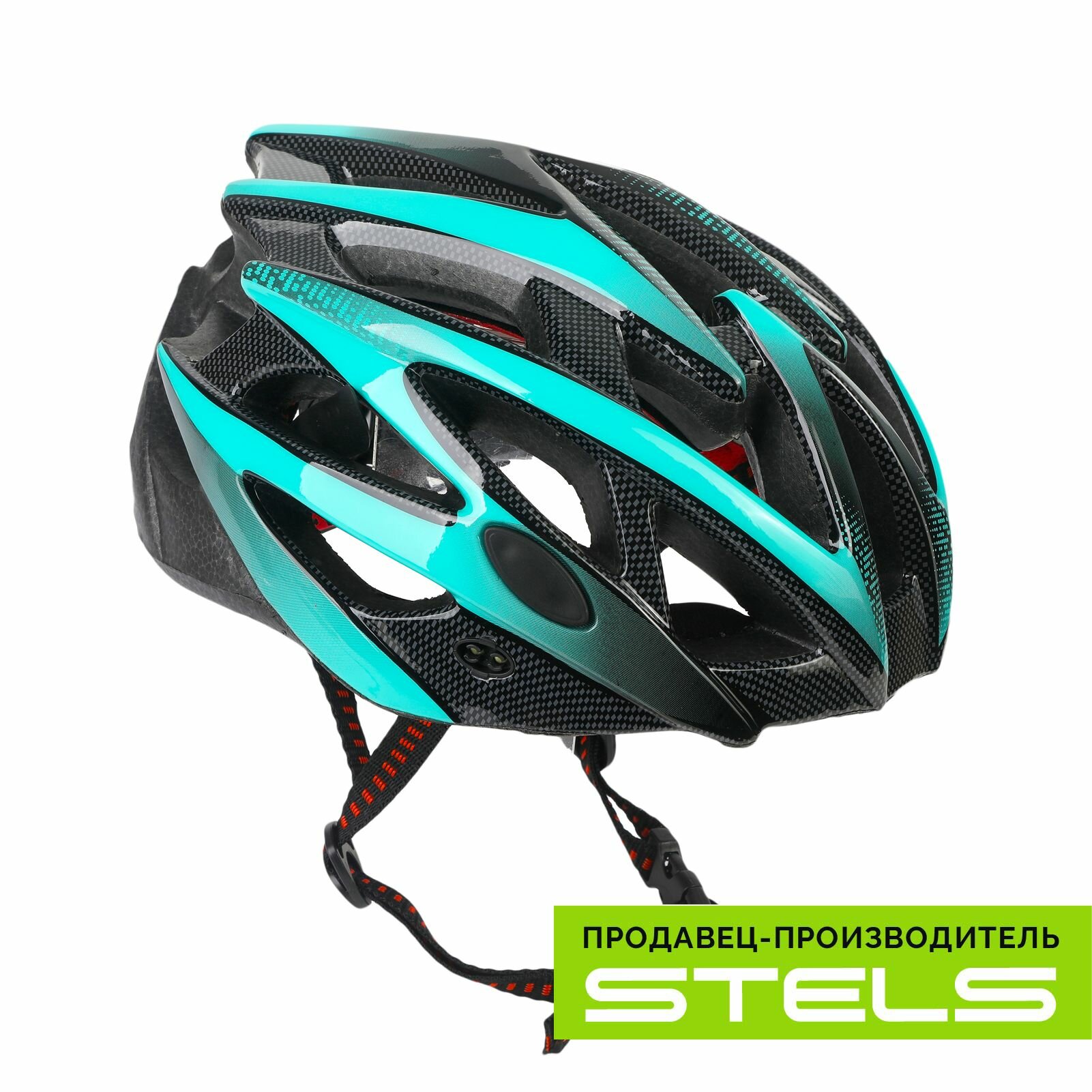 Шлем защитный для катания на велосипеде FSD-HL056 (in-mold) бирюзово-чёрный, размер L NEW (item:010)