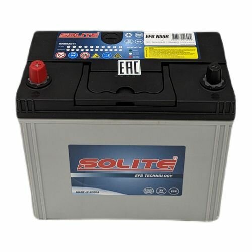 Аккумулятор Solite EFB N55R (Для Start-Stop систем и гибридных авто)