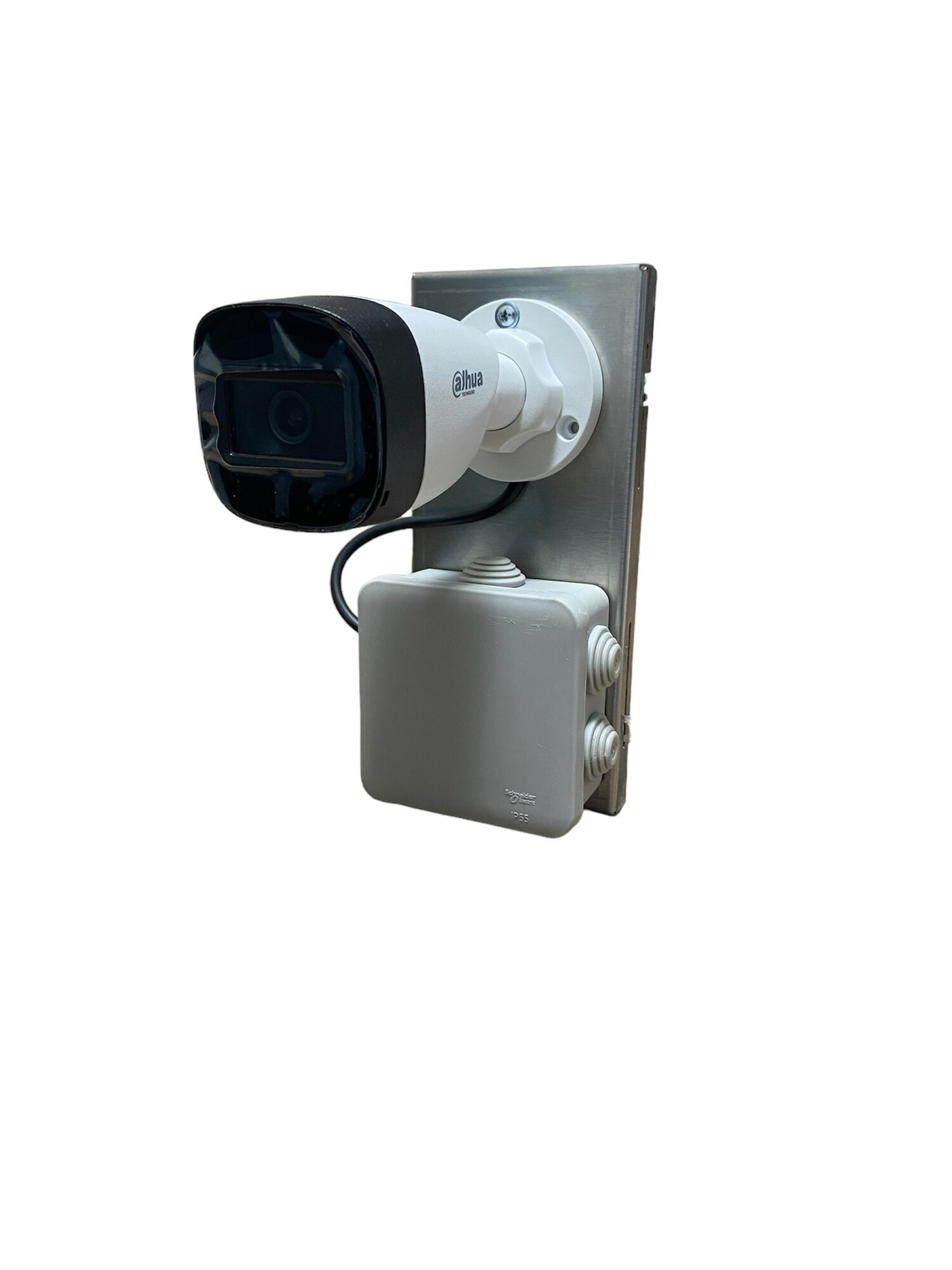 Кронштейн для камеры видеонаблюдения, прожектора на столб с хомутами и крепежом КР-3