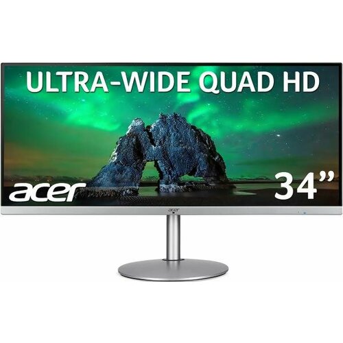 Монитор 34 Acer CB342CKsmiiphzx серебристый IPS 3440x1440 250 cdm2 1 ms HDMI DisplayPort Аудио USB UM CB2EE001 уценка поврежденная упаковка 2550400₽
