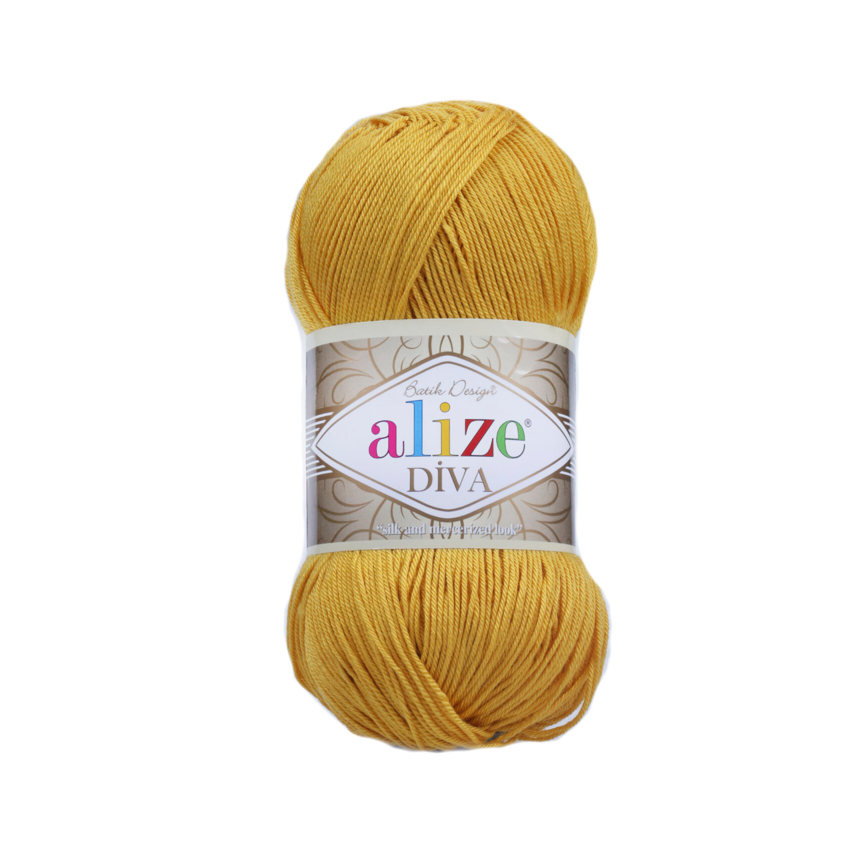 Пряжа Alize Diva, 488 горчица 100 г, 350 м, 100% микрофибра, 1 шт