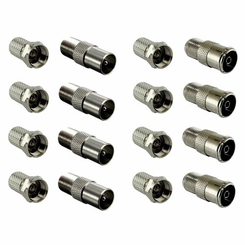 Антенный штекер прямой Штекер TVF - 4шт Гнездо TV F - 4шт F-коннектор - 8шт 700₽