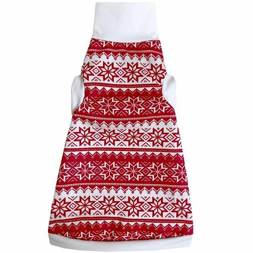 Водолазка для кошек OSSO Fashion белая с красным узором М 1 шт 829₽