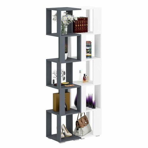 Комплект их 2-х стеллажей СВК СТ цвет графитбелый ШхГхВ 70х35х179 см 6996₽