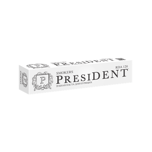 Набор из 3 штук President President Smokers зубная паста 75мл president зубная паста president classic 75 rda 75 мл