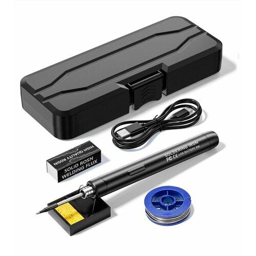 Паяльник аккумуляторный беспроводной черный 8 Вт 3 режима 1575₽