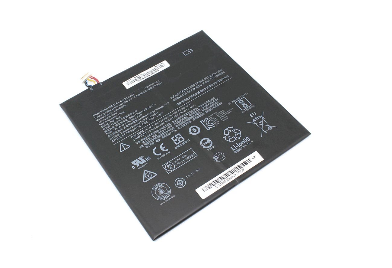 Аккумуляторная батарея для планшета Lenovo Miix 320-10ICR (BBLD3372D8) 3,7V 9000mAh
