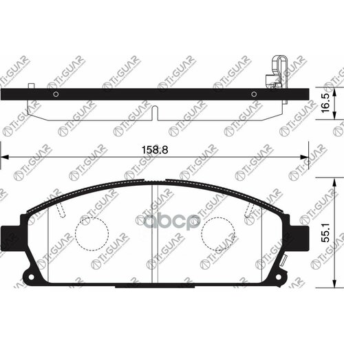 Тормозные Колодки Tg-450C/Pn2389 (Керамика)* Ti·guar Ns X-Trail, Terrano-R50, Rnessa #N30, #Y33, #U30, #C24 Передние Диск. Ti.