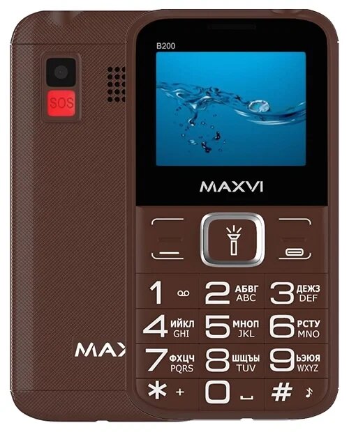 Телефон Maxvi B200 Brown
