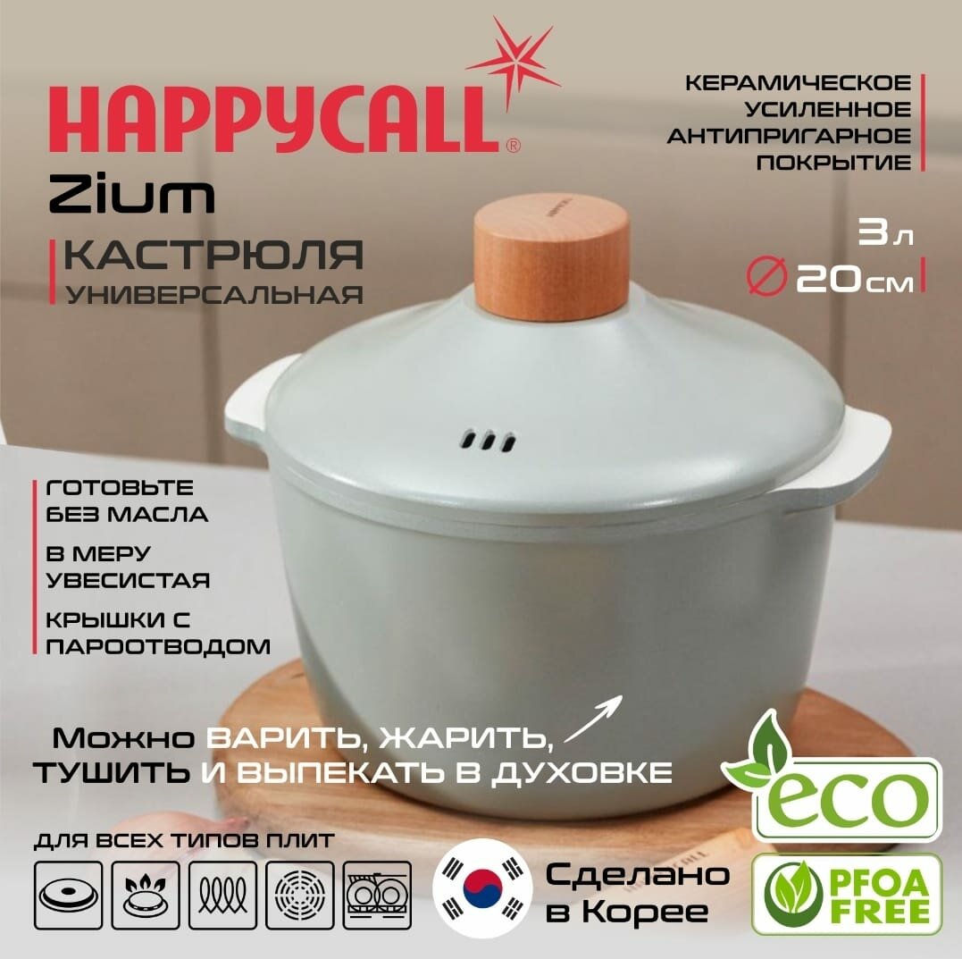 Кастрюля Happycall Zium 20см