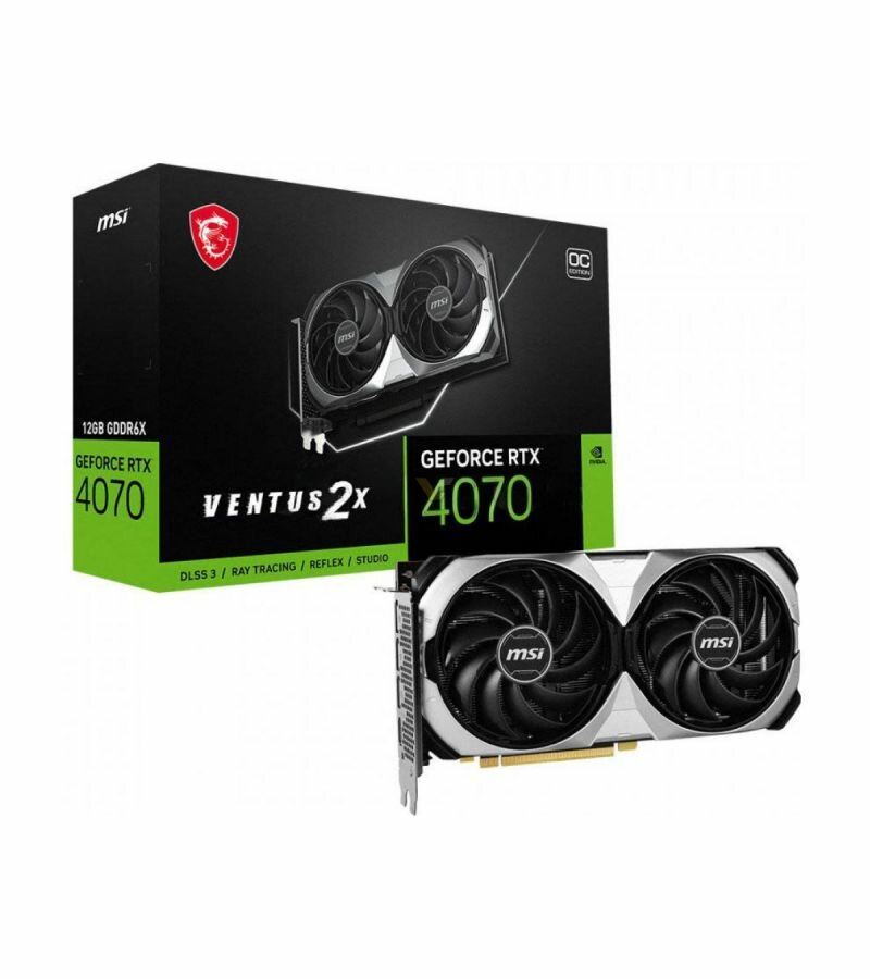 Видеокарта MSI nVidia GeForce RTX-4070 Ventus 2X 12G OC 12288Mb GDDR6X