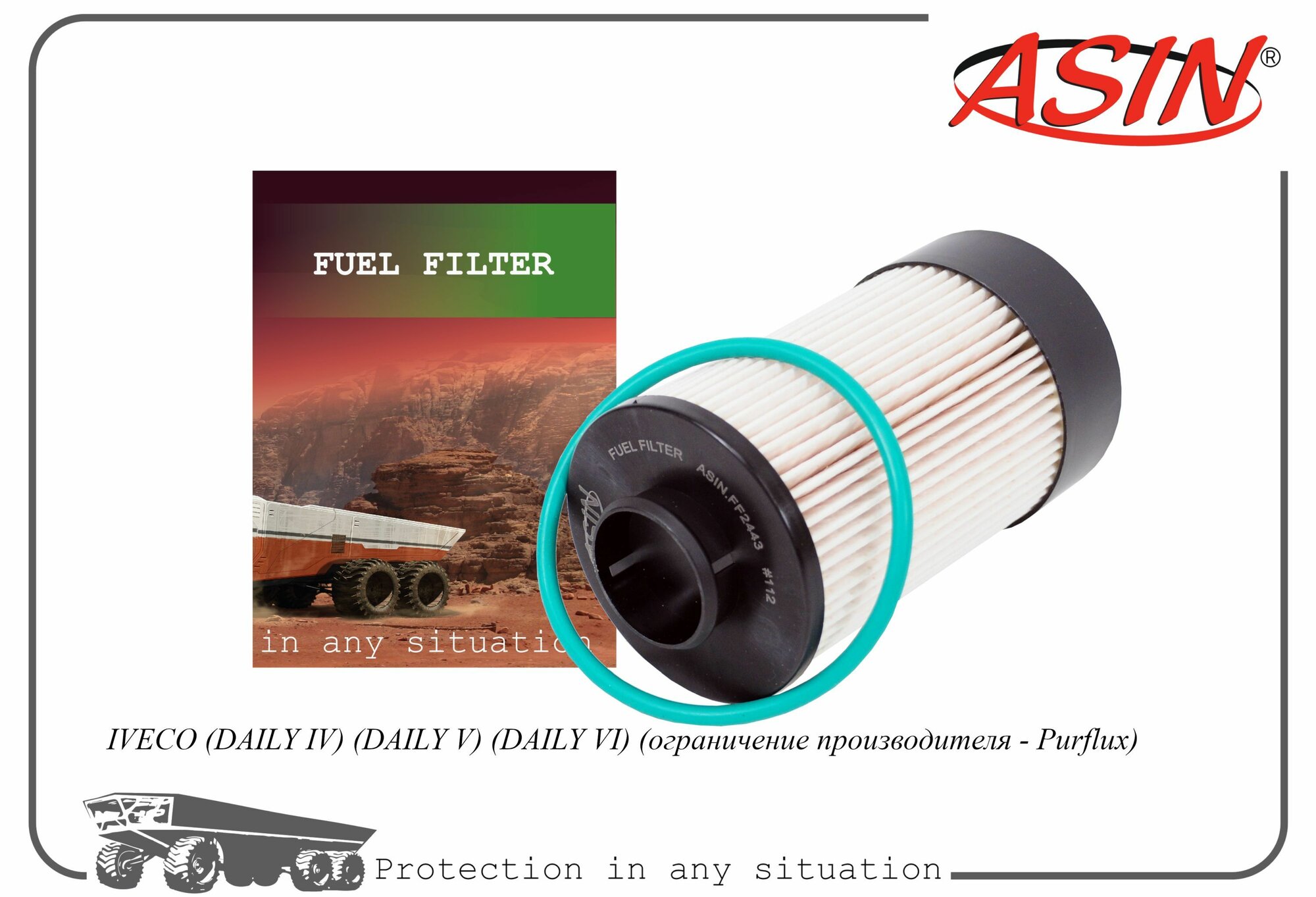 Фильтр топливный 500055340/ASIN. FF2443 для IVECO DAILY IV DAILY V DAILY VI ограничение производителя - Purflux