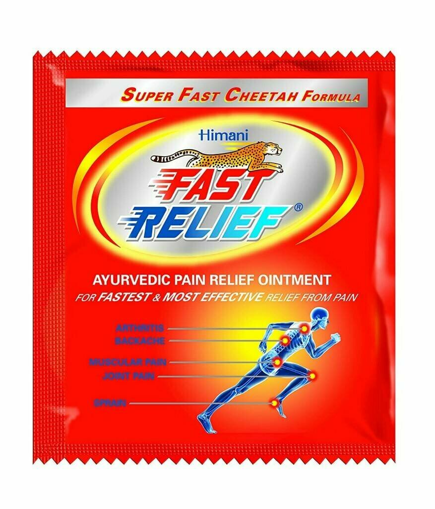 FAST RELIEF Ayurvedic Pain Relief Ointment Himani (Аюрведическая мазь для облегчения боли фаст релиф способствует снижению и устранению боли Химани) 4 мл.